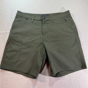 Roark Men's Long Road Durable Stretch Green Cargo Shorts Sz 33